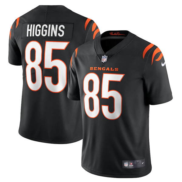 Cincinnati Bengals #85 Tee Higgins 2021 Black Vapor Untouchable Limited Stitched Jersey