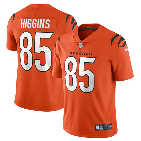 Cincinnati Bengals #85 Tee Higgins 2021 Orange Vapor Untouchable Limited Stitched Jersey 