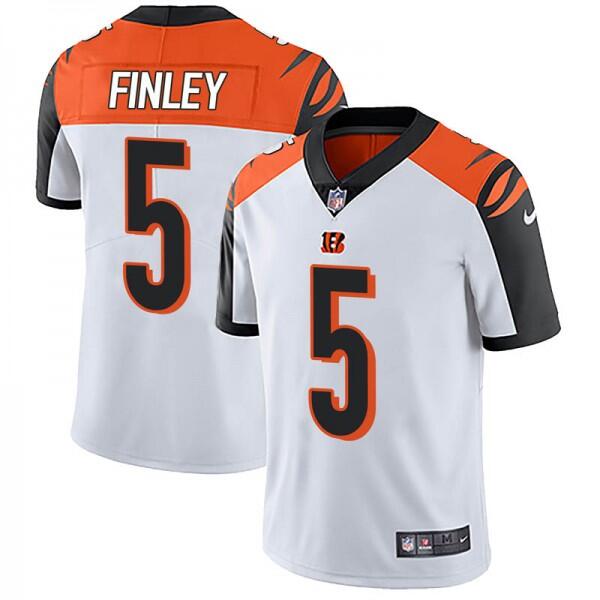 Cincinnati Bengals #5 Ryan Finley White Vapor Untouchable Limited Stitched Jersey