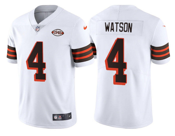 Cleveland Browns #4 Deshaun Watson White 1946 Collection Vapor Untouchable Limited Stitched Jersey