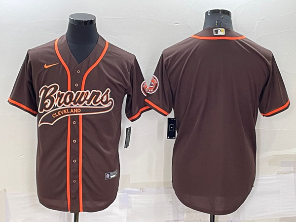 Cleveland Browns Blank Brown Stitched Jersey