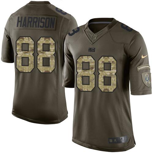 Colts #88 Marvin Harrison Green Stitched Limited Salute To Service Nike Jersey