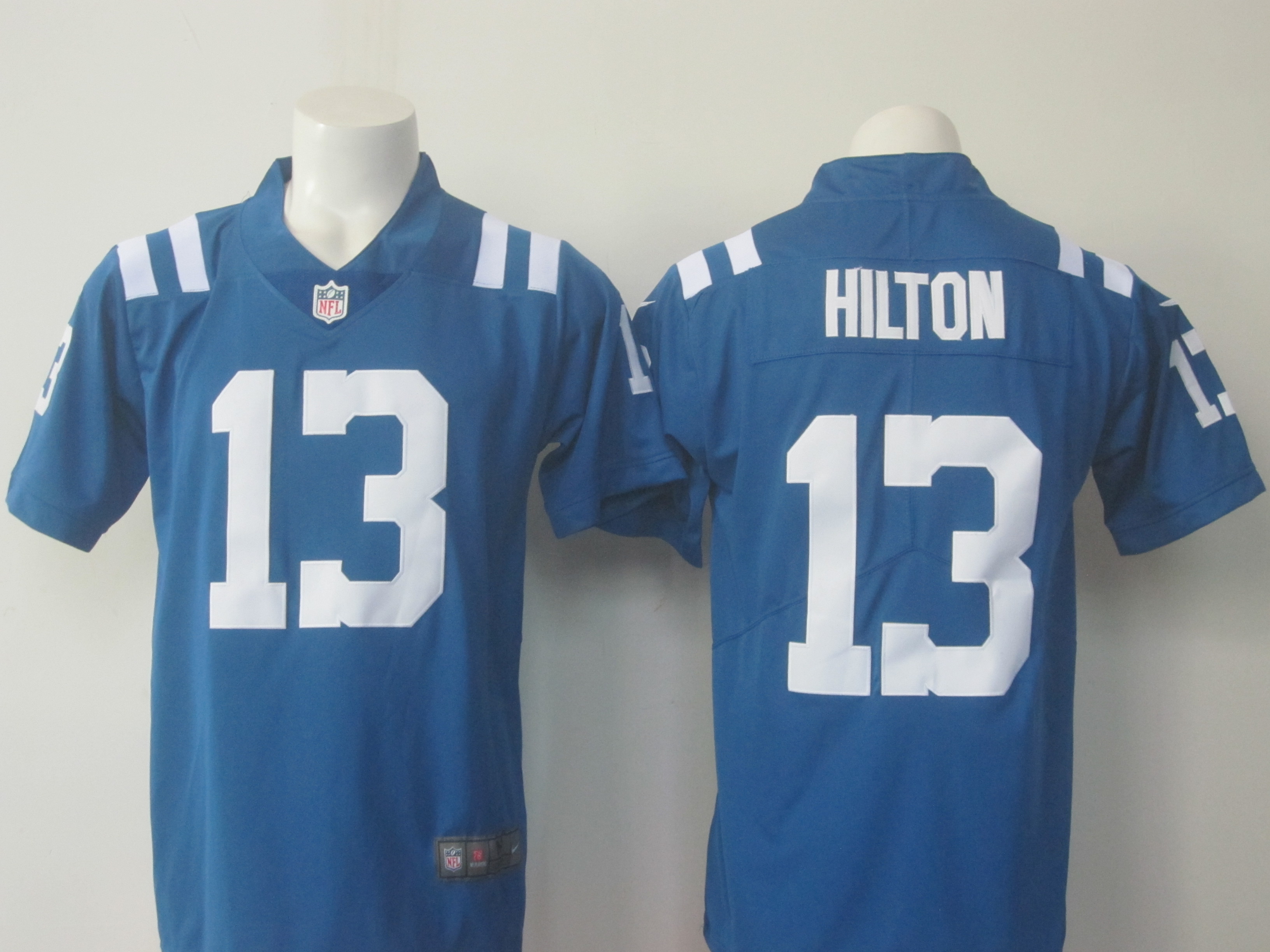 Colts #13 T.Y. Hilton Blue Limited Rush Stitched Nike Jersey