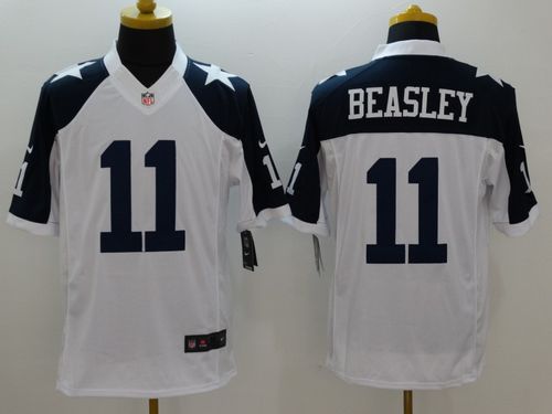 Cowboys #11 Cole Beasley White Thanksgiving Throwback Stitched Limited Nike Jersey