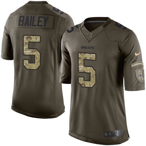 Cowboys #5 Dan Bailey Green Stitched Limited Salute To Service Nike Jersey