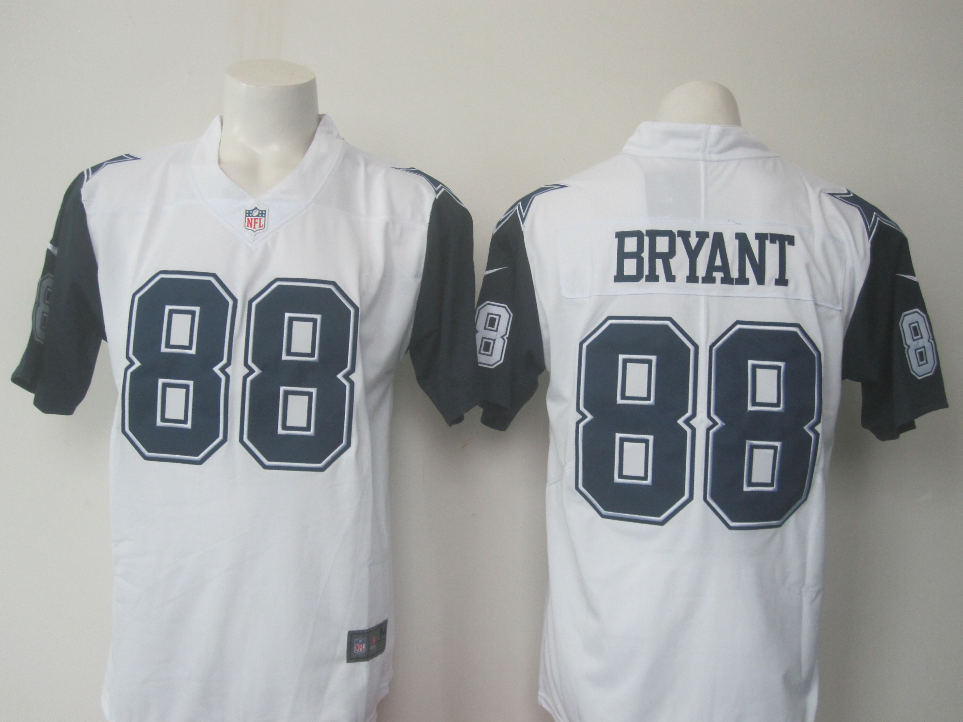 Cowboys #88 Dez Bryant White Limited Rush Stitched Nike Jersey