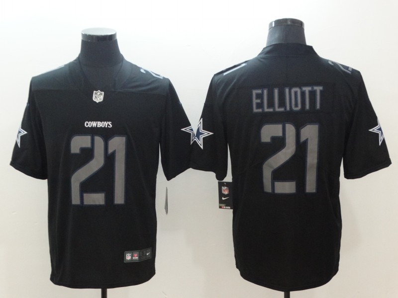 Cowboys #21 Ezekiel Elliott Black Impact Limited Stitched Jersey