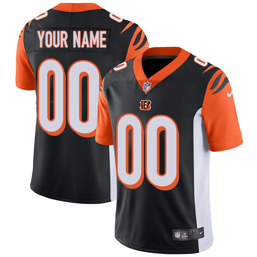 Cincinnati Bengals Customized Black Team Color Vapor Untouchable Limited Stitched NFL Jersey