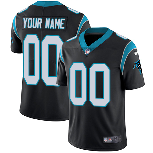 Carolina Panthers Customized Black Team Color Vapor Untouchable Limited Stitched NFL Jersey