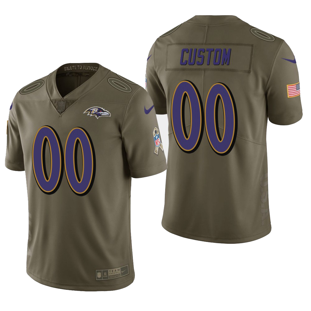 Baltimore Ravens Customized Salute To Service Limited Stitched NFL Jersey.