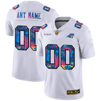 Carolina Panthers Customized 2020 White Crucial Catch Limited Stitched NFL Jersey