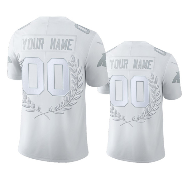 Carolina Panthers Customized White MVP Stitched Limited Jersey