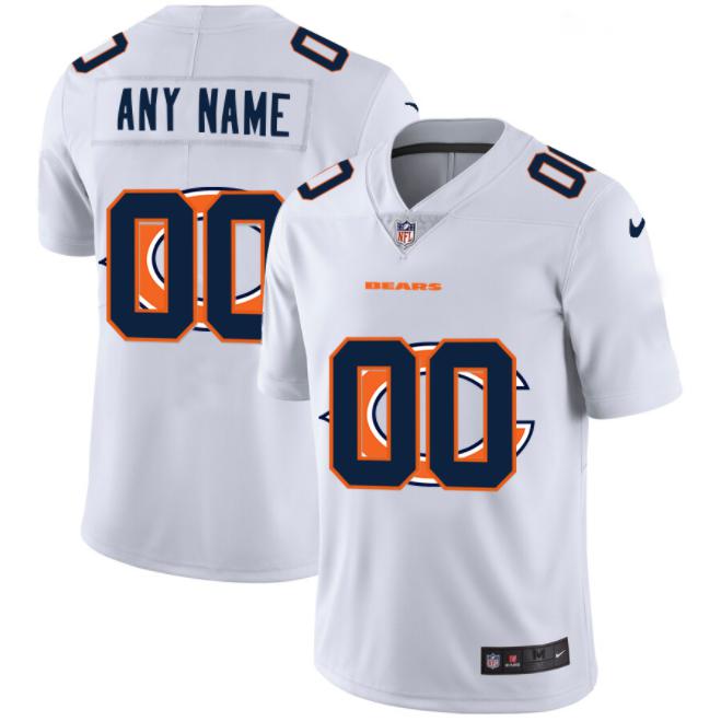 Chicago Bears Customized White 2020 Team Big Logo Stitched Limited NFL Jersey