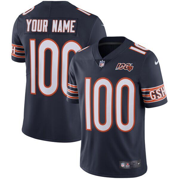 Chicago Bears Customized 100th Season Blue Limited Stitched NFL Jersey