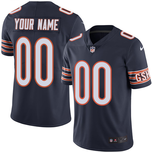 Chicago Bears Customized Navy Blue Team Color Vapor Untouchable NFL Stitched Limited Jersey