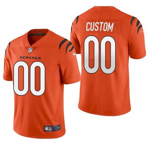 Cincinnati Bengals Customized 2021 Orange Vapor Untouchable Limited Stitched Jersey