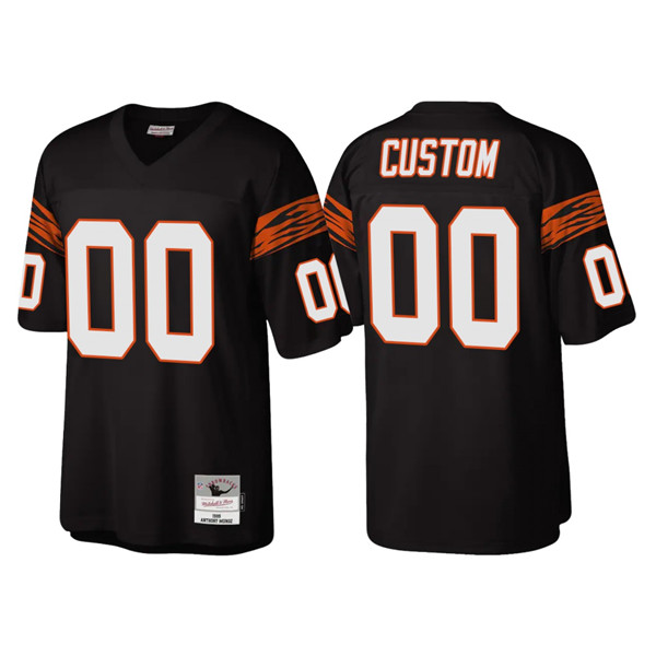 Cincinnati Bengals Customized Black Throwback Legacy Stitched Jersey