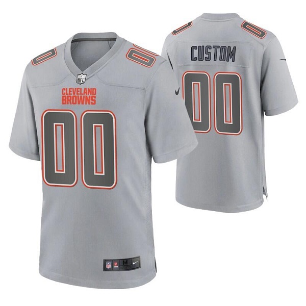 Cleveland Browns Customized Custom Gray Atmosphere Fashion Stitched Game Jersey