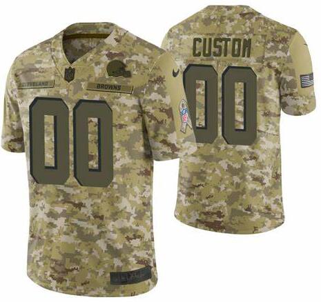 Cleveland Browns Customized Camo Salute To Service Limited Stitched NFL Jersey