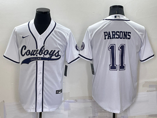 Dallas Cowboys Customized White Cool Base Stitched Baseball Jersey