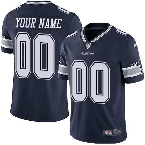 Dallas Cowboys Customized Navy Blue Team Color Vapor Untouchable Limited Stitched NFL Jersey