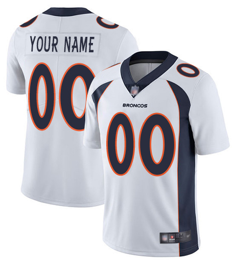 Denver Broncos Customized White Team Color Vapor Untouchable Limited Stitched NFL Jersey