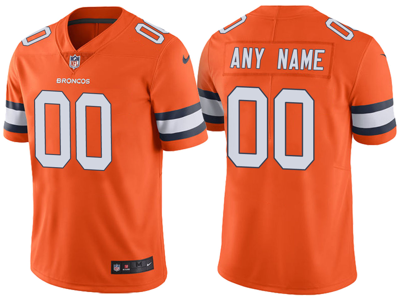 Denver Broncos Customized Orange Team Color Vapor Untouchable Limited Stitched NFL Jersey