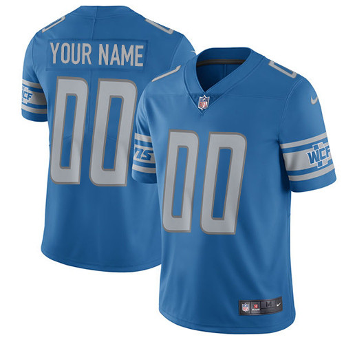 Detroit Lions Customized Blue Team Color Vapor Untouchable Limited Stitched NFL Jersey