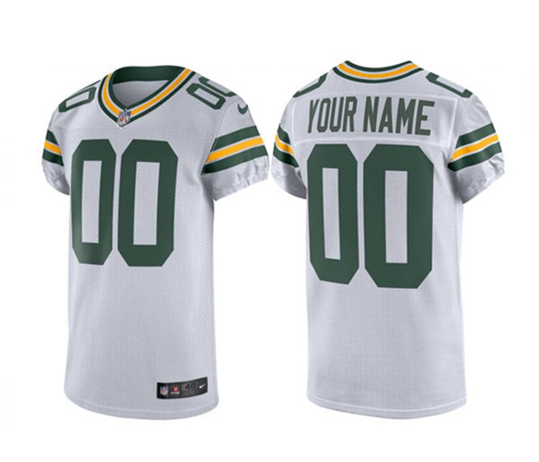 Green Bay Packers Customized White Stitched Football Jersey