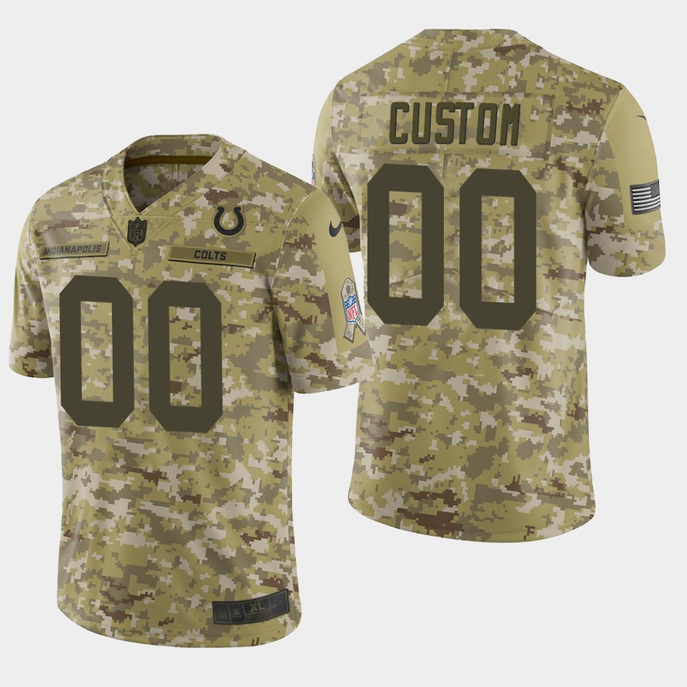 Indianapolis Colts Customized Camo Salute To Service NFL Stitched Limited Jersey