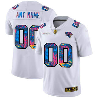 Jacksonville Jaguars Customized 2020 White Crucial Catch Limited Stitched NFL Jersey
