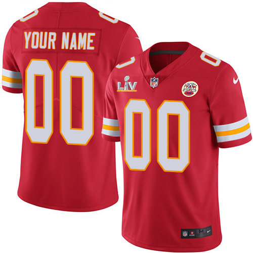 Kansas City Chiefs Customized Red 2021 Super Bowl LV Limited Stitched NFL Jersey