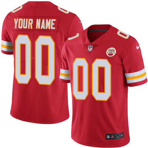 Kansas City Chiefs Customized Red Team Color Vapor Untouchable Limited Stitched NFL Jersey