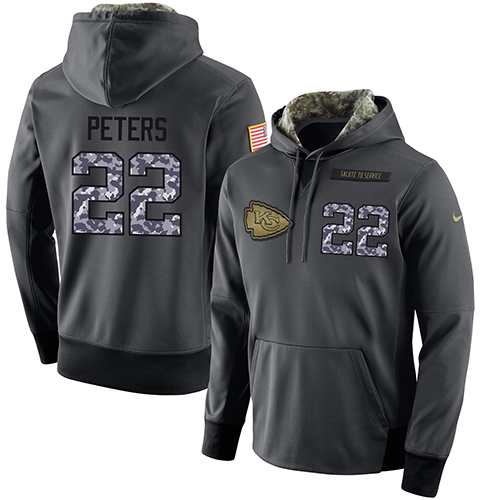 Kansas City Chiefs Stitched Black Customized Salute To Service Player Performance NFL Hoodie
