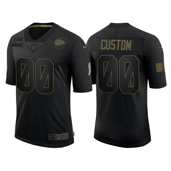 Kansas City Chiefs Customized 2020 Black Salute To Service Limited Stitched NFL Jersey
