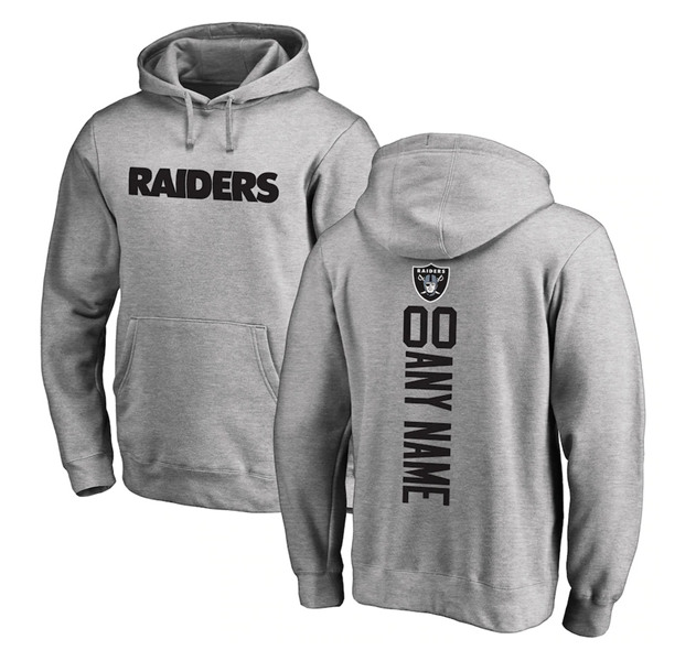 Las Vegas Raiders Customized Custom Gray Pullover NFL Hoodie
