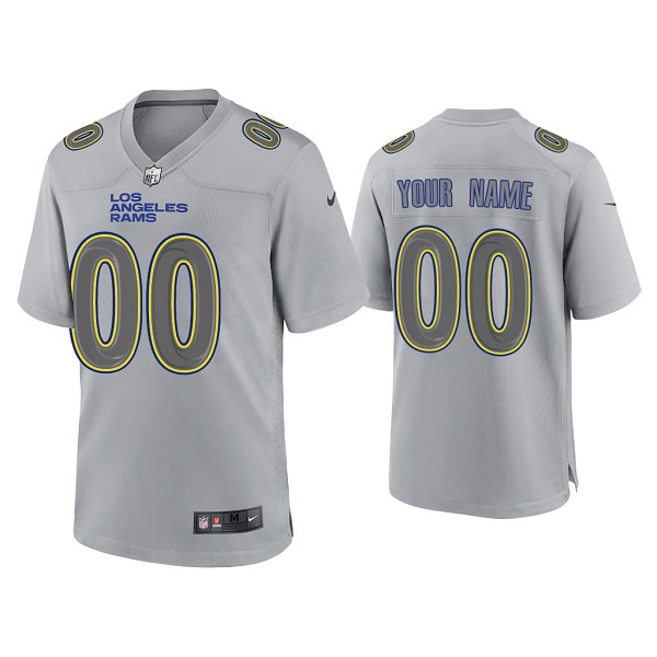 Los Angeles Rams Customized Custom Gray Atmosphere Fashion Stitched Game Jersey