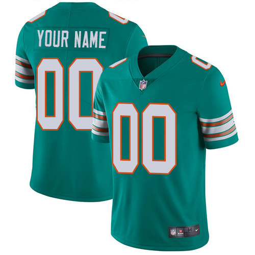 Miami Dolphins Custom Aqua Green Alternate Vapor Untouchable NFL Stitched Limited Jersey