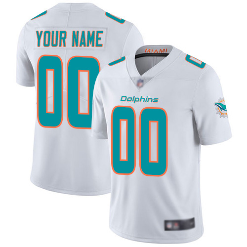 Miami Dolphins Customized White Vapor Untouchable Limited Stitched NFL Jersey