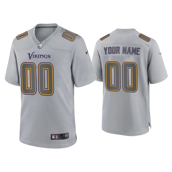 Minnesota Vikings Customized Custom Gray Atmosphere Fashion Stitched Game Jersey
