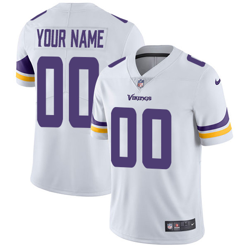Minnesota Vikings Customized White Vapor Untouchable NFL Stitched Limited Jersey