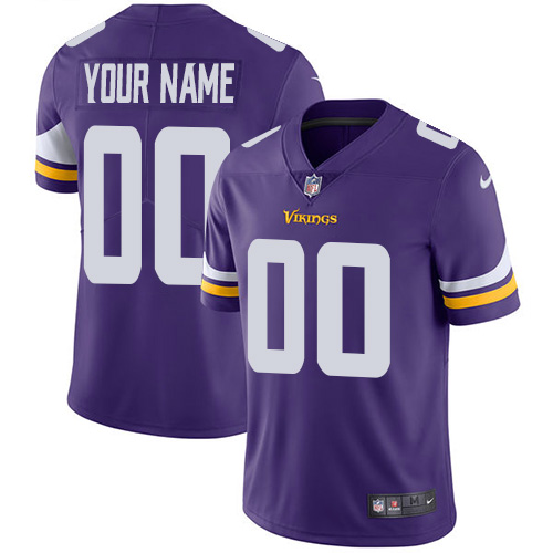 Minnesota Vikings Customized Purple Team Color Vapor Untouchable Limited Stitched NFL Jersey