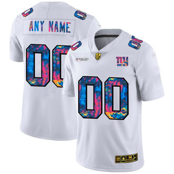 New York Giants Customized 2020 White Crucial Catch Limited Stitched NFL Jersey