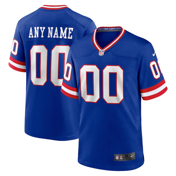 New York Giants Customized 2020 Royal Stitched Game Jersey