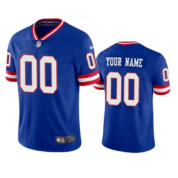 New York Giants Customized Royal Vapor Untouchable Classic Retired Player Stitched Jersey