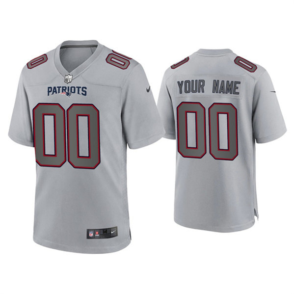 New England Patriots Customized Custom Gray Atmosphere Fashion Stitched Game Jersey