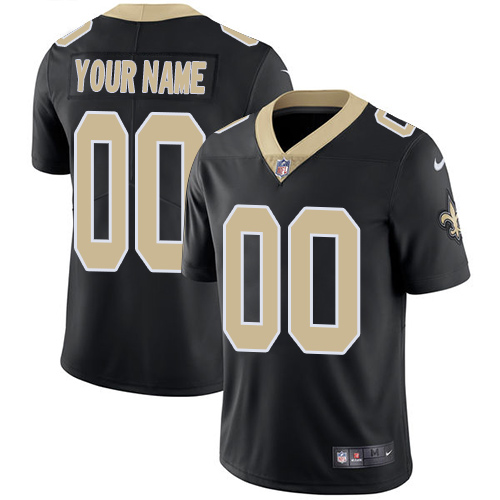 New Orleans Saints Customized Black Team Color Vapor Untouchable Limited Stitched NFL Jersey