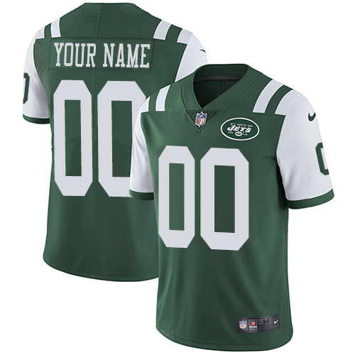 New York Jets Customized Green Team Color Vapor Untouchable Limited Stitched NFL Jersey