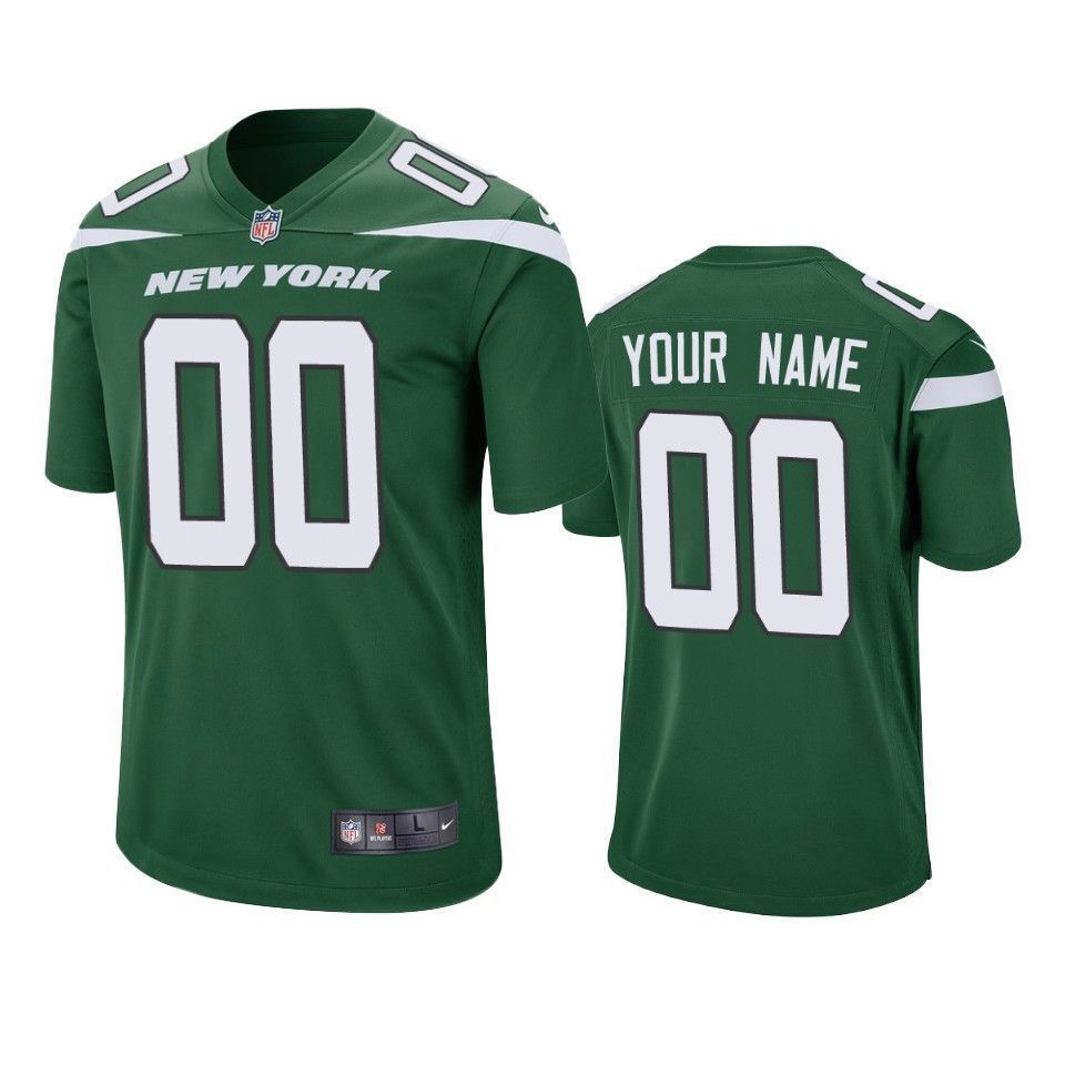 New York Jets Customized Green Game NFL Stitched Limited Jersey
