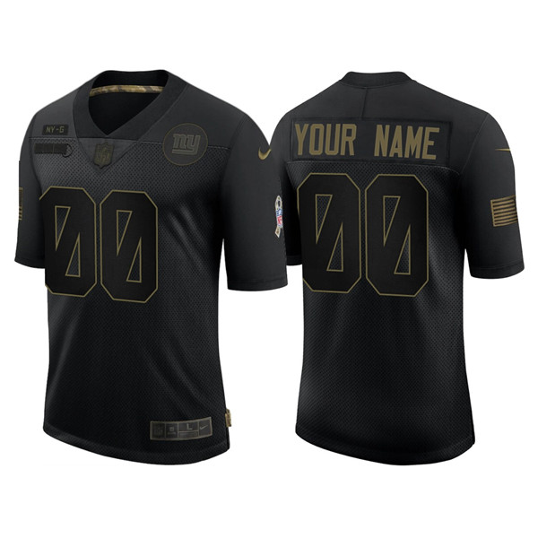 New York Giants Customized 2020 Black Salute To Service Limited Stitched NFL Jersey